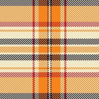Vibrant autumnal plaid pattern in warm oranges, creams, and deep navy. Perfect for textile design, fashion, fallthemed projects, or website backgrounds. vector