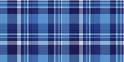 Classic blue plaid pattern. Seamless texture ideal for textile design, web backgrounds, or fashion projects. Subtle color variations create visual interest. vector