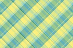 Vibrant diagonal plaid pattern in soft yellow, teal, and green. Perfect for textile design, springsummer projects, or adding a cheerful, fresh feel to websites and packaging. vector