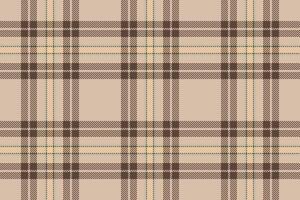 Classic seamless plaid pattern. Beige, brown and yellow tartan fabric texture. Timeless design for backgrounds, textiles, and apparel projects. vector