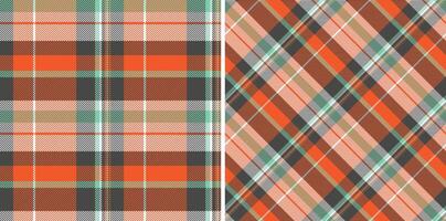 tartan background of textile seamless fabric with a texture check plaid pattern. Set in neon colors. Creative gift paper ideas. vector