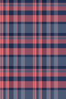 Colorful background plaid texture, bedroom seamless tartan check. Customer textile pattern fabric in red and blue colors. vector