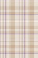 Subtle neutral plaid pattern in beige and lavender tones. Perfect for textile design, website backgrounds, or crafting projects. vector