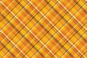 Vibrant autumnal plaid pattern. Warm gold, amber, and brown hues create a cheerful, rustic feel. Perfect for fallthemed designs, textiles, or website backgrounds. vector