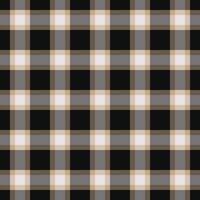 Elegant black, beige, and grey plaid pattern. Perfect for textile design, apparel, or website backgrounds. This seamless texture evokes a sense of classic style and sophistication. vector
