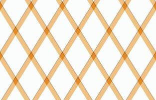 Abstract geometric pattern featuring a repeating diamond lattice design in warm orange and white. vector