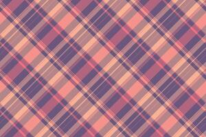 Elegant diagonal plaid pattern in muted pink and purple hues. Perfect for textile design, website backgrounds, or crafting projects. vector