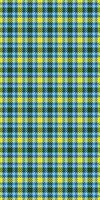 Vibrant yellow, blue, and green plaid pattern. Perfect for textile design, website backgrounds, or fashion projects. This cheerful, geometric texture evokes feelings of warmth and energy. vector