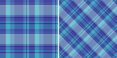 Classic tartan plaid patterns in cool blue hues. Seamless, versatile design, perfect for backgrounds, textiles, or digital projects needing a traditional touch. vector