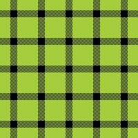 India textile texture background, underwear check fabric seamless. Factory pattern plaid tartan in lime and black colors. vector