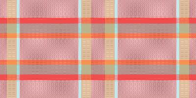 Vibrant coral, orange, and mint plaid pattern. Perfect for textile design, website backgrounds, or fashion projects. A cheerful and modern texture with a seamless repeat. vector
