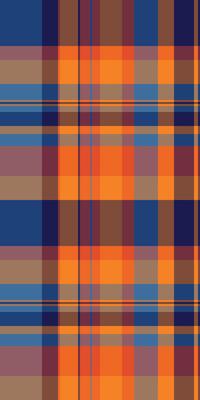 Packaging plaid texture, blanket seamless check tartan. Square pattern fabric background textile in orange and red colors.