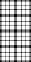 Classic black and white plaid pattern. Perfect for textile design, website backgrounds, or any project needing a clean, timeless aesthetic. vector