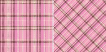 Pattern plaid fabric of seamless check with a tartan background textile texture. Set in skin colors. Colorful fashion choices for a vibrant look. vector