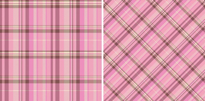 Pattern plaid fabric of seamless check with a tartan background textile texture. Set in skin colors. Colorful fashion choices for a vibrant look.
