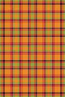 Knot pattern texture check, tape textile tartan . Fiber background seamless plaid fabric in orange and red colors. vector