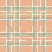 Elegant pastel plaid pattern. Soft peach, mint green, and beige hues create a calming, versatile design perfect for textiles, websites, or packaging. vector
