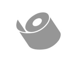 Stylish gray roll icon, perfect for minimalist designs. Represents simplicity, consumption, or the passage of time. Ideal for websites, apps, or presentations needing a clean, modern aesthetic. vector