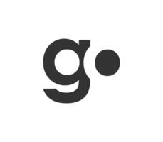 GO creative geometric initial based modern and minimal logo. Letter g o trendy fonts. vector