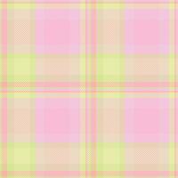 Delicate pixelated plaid pattern in soft pink and pastel green hues. A cheerful, modern textile design ideal for backgrounds, apparel, or digital art projects. vector