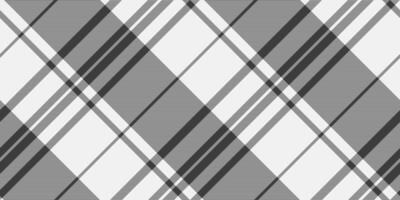 Sixties plaid texture check, uniform textile tartan. Mesh background seamless fabric pattern in white and grey colors. vector
