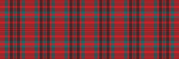 Vibrant red and teal plaid pattern. Perfect for textile design, website backgrounds, or holiday projects. This seamless texture evokes a feeling of warmth and tradition. vector