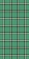 Colourful fabric textile texture, silk background plaid seamless. Editable check tartan pattern in green and pastel colors. vector