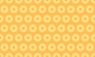 Vibrant, repeating pattern of sunlike motifs on a warm yellow background. Perfect for textile design, website backgrounds, or cheerful branding. Evokes feelings of warmth, optimism, and summer. vector