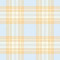 Soft pastel plaid pattern in calming blue and beige tones. Perfect for textile design, stationery, or website backgrounds. Evokes feelings of serenity and gentle warmth. vector