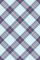 Jersey plaid texture background, top check fabric textile. Short seamless pattern tartan in light and blue colors. vector