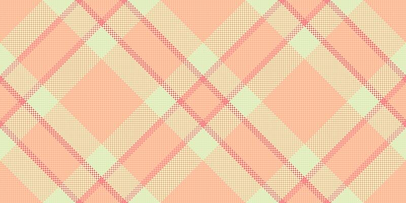Cool plaid tartan texture, nostalgic check background textile. Present pattern fabric seamless in orange and light colors.