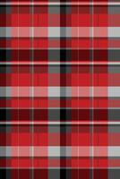 Vibrant red, gray, and black plaid pattern. Perfect for textile design, apparel, or website backgrounds. Classic yet modern, this seamless texture offers a timeless appeal. vector