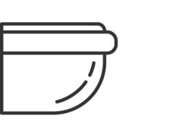 Minimalist icon illustrating a pocket. Symbolizes storage, collection, or hidden potential. Clean, simple design for versatile use in UIUX, web or mobile. vector
