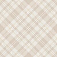 Elegant neutral plaid pattern. Subtle beige and cream tones create a sophisticated textile design perfect for website backgrounds, fashion, or home decor projects. Evokes feelings of warmth and calm. vector