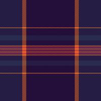 Stylish deep blue and orange plaid pattern. Perfect for fall fashion, textile designs, or website backgrounds. This bold, geometric design evokes warmth and sophistication. vector