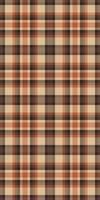 Calm texture pattern tartan, mexican background textile. Fancy fabric check seamless plaid in orange and dark colors. vector