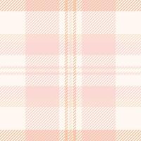 Delicate pastel pink and peach plaid pattern. Perfect for textile design, website backgrounds, or feminine branding. Subtle texture and soft color palette evokes feelings of warmth and calm. vector