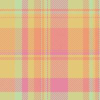 Argyle pattern check tartan, satin plaid textile fabric. Pyjamas texture seamless background in amber and orange colors. vector