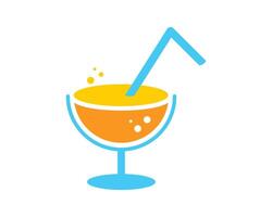 Vibrant, eyecatching graphic of a refreshing beverage. Perfect for conveying a sense of summer, relaxation, and celebration. Ideal for menus, promotions, web design. vector