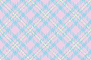 Pastel plaid pattern. Soft, repeating textile design in pink, blue, and yellow. Use for backgrounds, fashion, crafts, or springEaster themed designs. vector