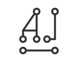 Minimalist graphic of abstract connections. Useful for illustrating networks, data, relationships, or systems. Clean, modern design for presentations or web. vector