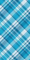 Vibrant diagonal plaid pattern in cool blues and whites. Perfect for textile design, website backgrounds, or any project needing a fresh, modern aesthetic. vector