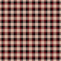 Classic red, black, and beige plaid pattern. Perfect for textile designs, apparel, website backgrounds, or scrapbooking. This seamless texture evokes feelings of warmth and tradition. vector