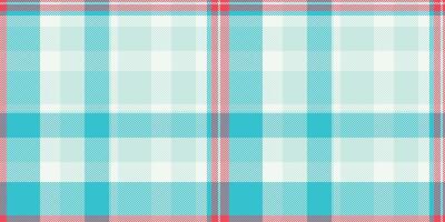 Vibrant turquoise and coral plaid pattern. Perfect for textile design, website backgrounds, or crafting projects. This cheerful, summery design evokes feelings of freshness and optimism. vector