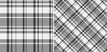 Monochrome plaid pattern designs. Classic check textile backgrounds, graphic resource for print, fashion, and web projects. Versatile and stylish. vector