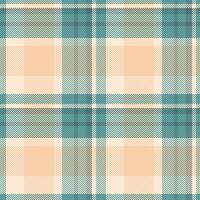 Elegant peach and teal plaid pattern. Perfect for textile design, wallpaper, fashion, or website backgrounds. Subtle yet stylish, this repeating texture offers a calming aesthetic. vector