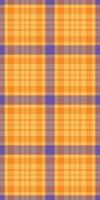 Vibrant orange and purple plaid pattern. Perfect for textile design, website backgrounds, or autumnthemed projects. This bold, geometric design evokes feelings of warmth and energy. vector