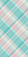 Pastel pink and teal diagonal plaid pattern. Perfect for textile design, website backgrounds, or scrapbook projects. This soft, delicate texture evokes feelings of calmness and femininity. vector