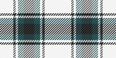 Elegant teal, black, and white plaid pattern. Perfect for textile design, fashion, or website backgrounds. This seamless texture evokes a sense of sophistication and timeless style. vector