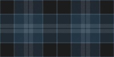 Sophisticated blue and black plaid pattern. Perfect for textile designs, website backgrounds, or adding a touch of classic style to any project. The subtle texture adds depth and visual interest. vector